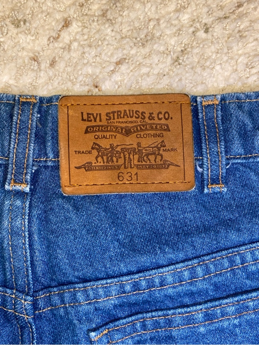 Vintage Levi’s 631 Straight Leg Yellow Tag Classic Denim Blue Jeans 31" Waist - Picture 12 of 14